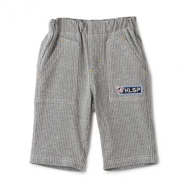 單點刺繡條紋六分褲