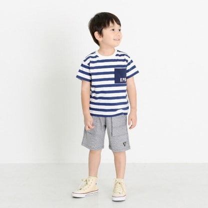 條紋短袖T恤（100～130）