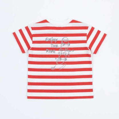 條紋短袖T恤（100～130）