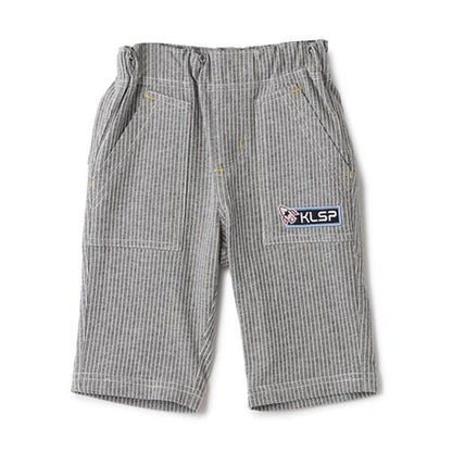 單點刺繡條紋六分褲