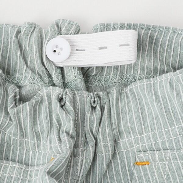 單點刺繡條紋六分褲