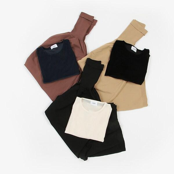 【LADIES】寬鬆腰身2WAY抹胸連體褲