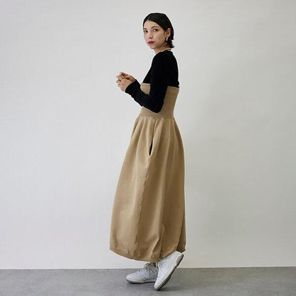 【LADIES】寬鬆腰身2WAY抹胸連體褲