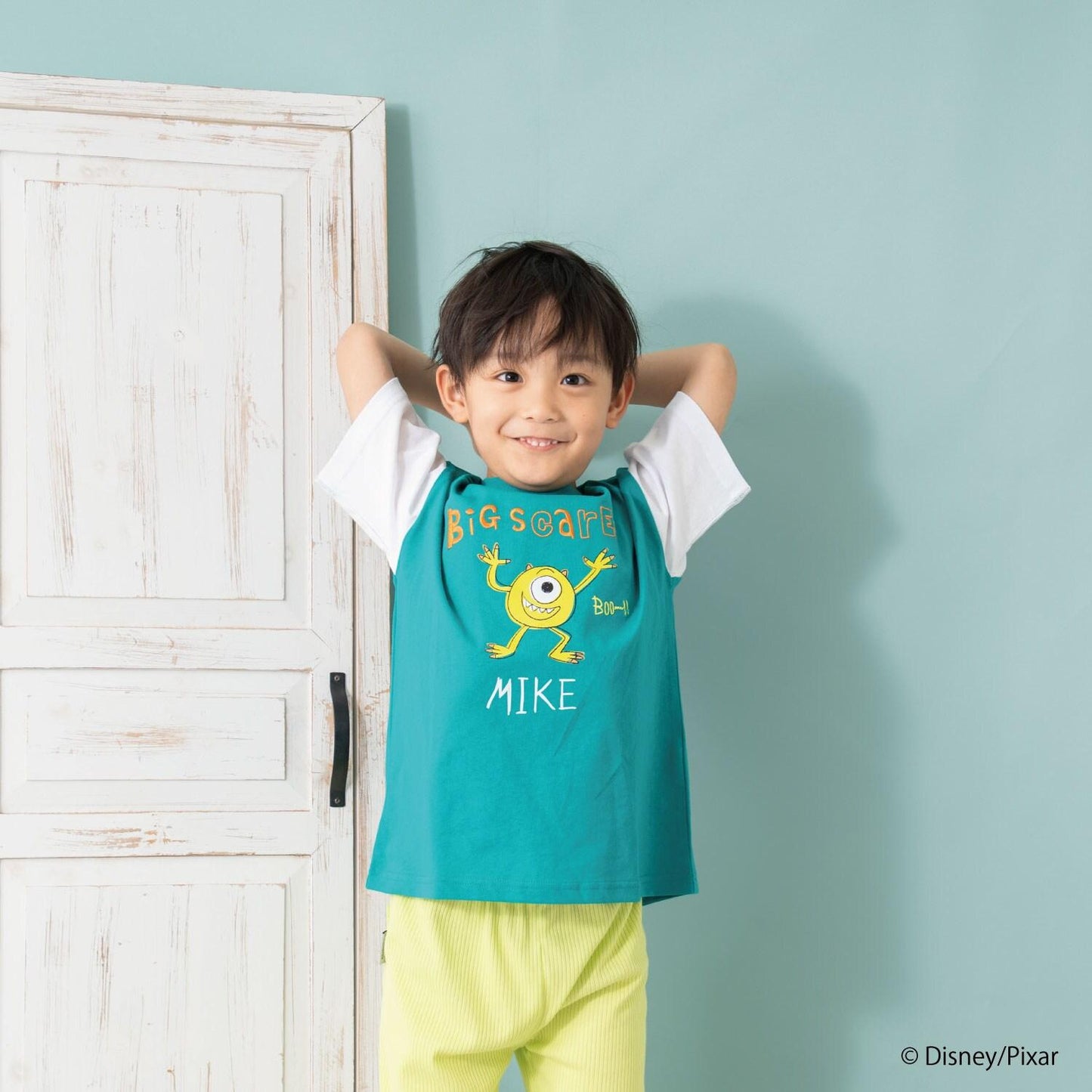 【怪獸電力公司】手繪印花寬鬆短袖T恤