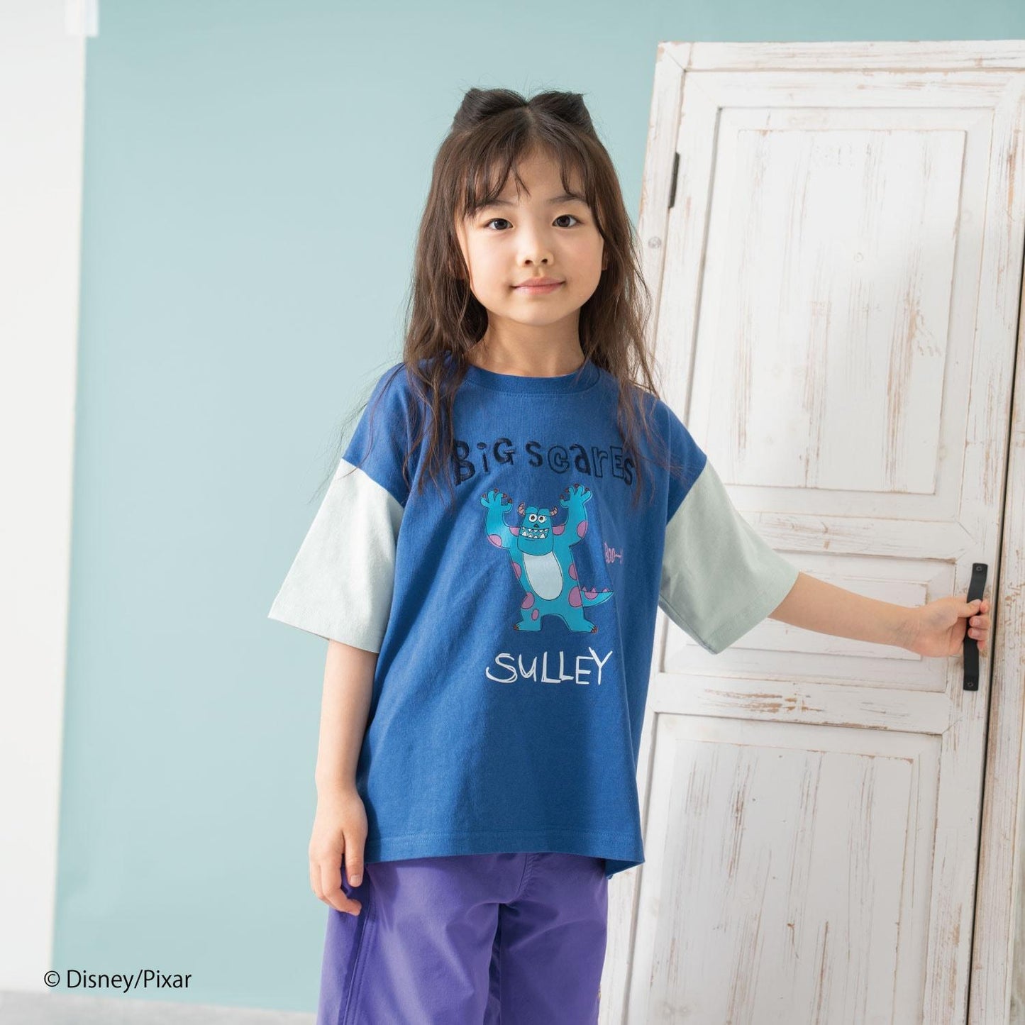 【怪獸電力公司】手繪印花寬鬆短袖T恤