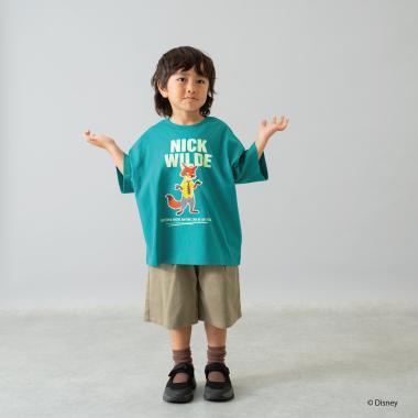 【瘋狂動物城】徽章刺繡寬鬆短袖T恤