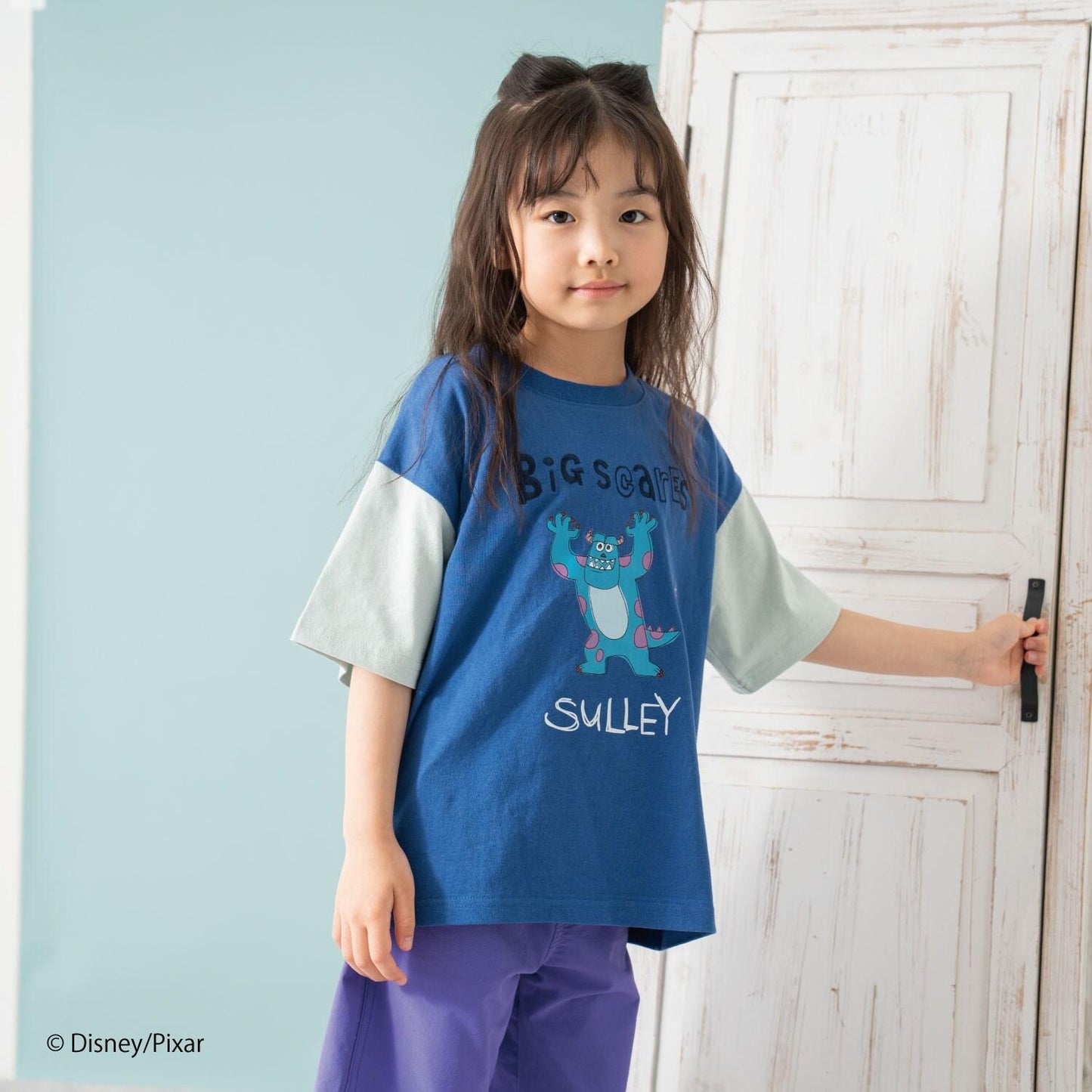 【怪獸電力公司】手繪印花寬鬆短袖T恤