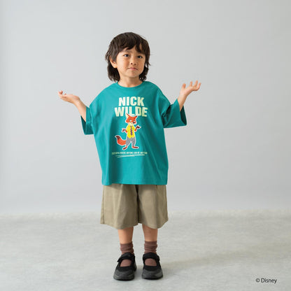 【瘋狂動物城】徽章刺繡寬鬆短袖T恤