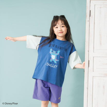 【怪獸電力公司】手繪印花寬鬆短袖T恤