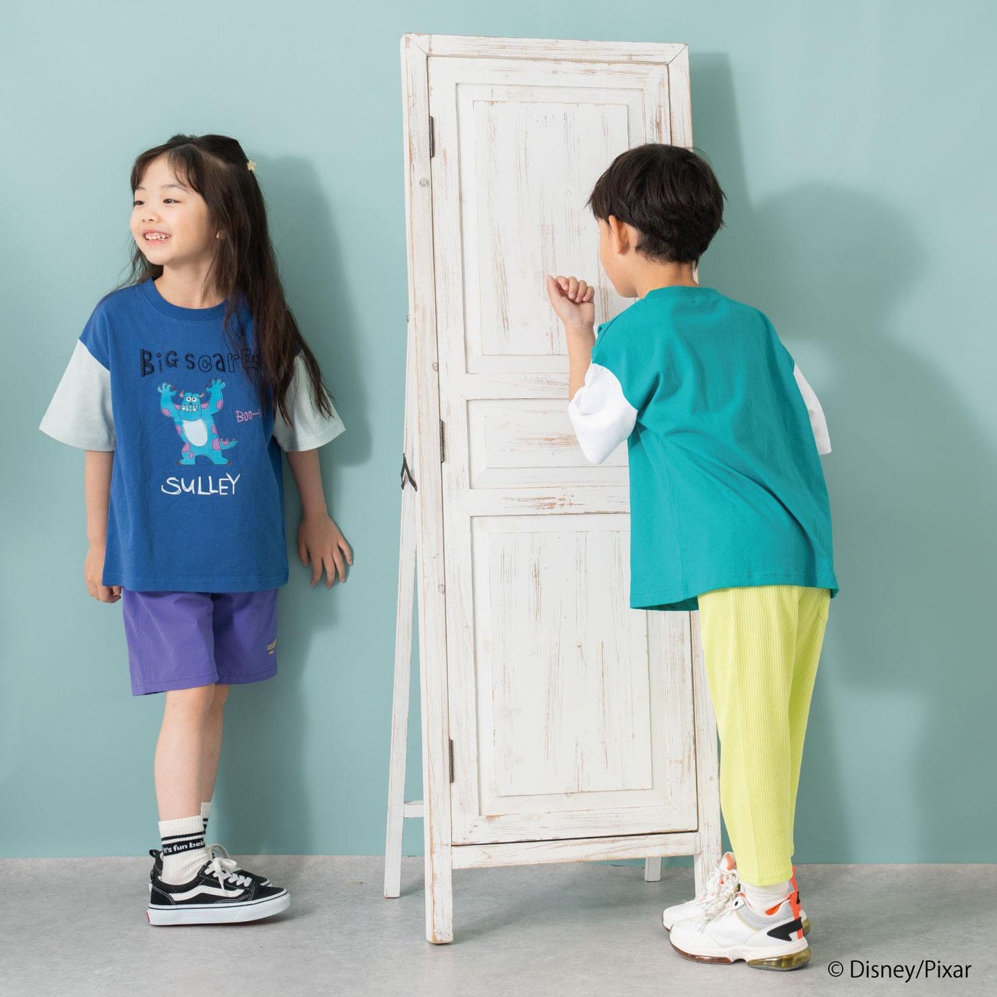 【怪獸電力公司】手繪印花寬鬆短袖T恤