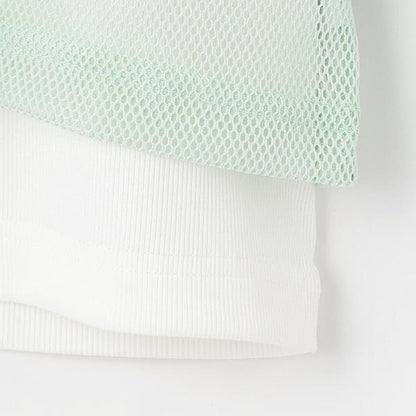 蝴蝶結網眼T恤套裝