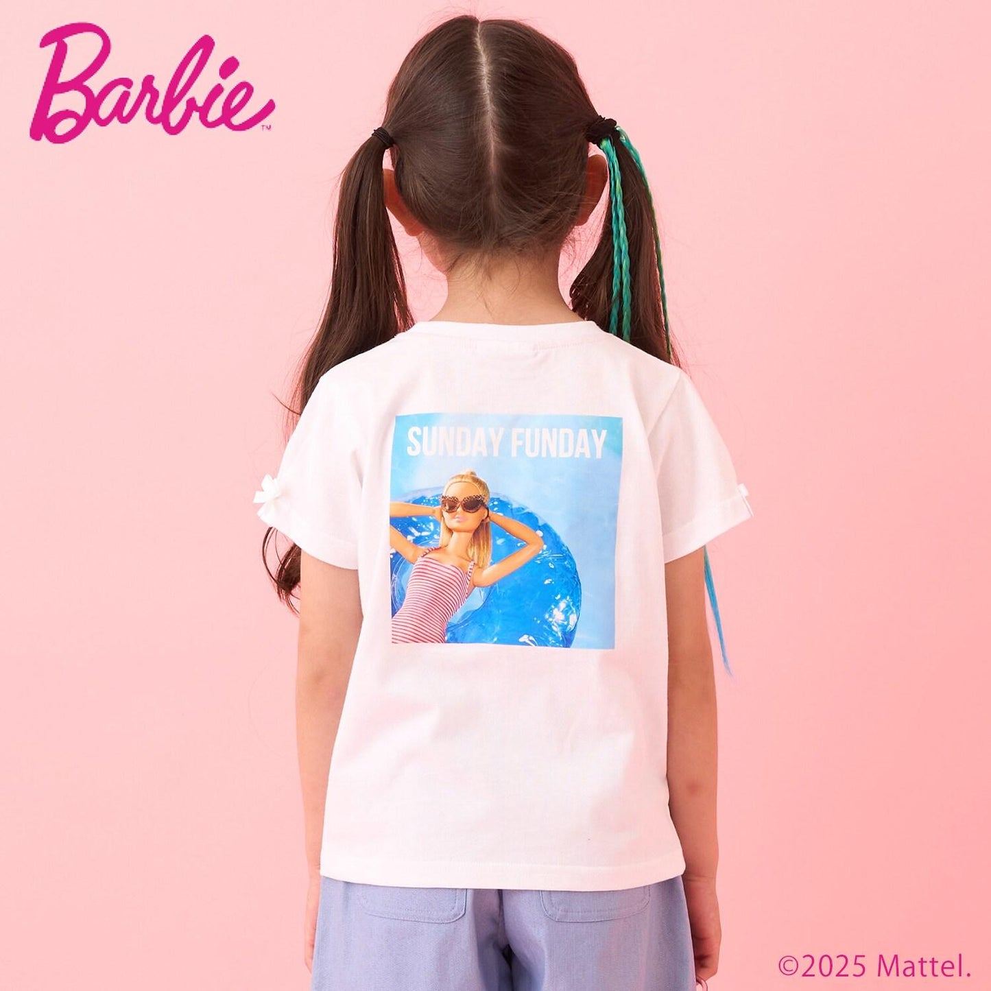 【Barbie】袖褶T恤