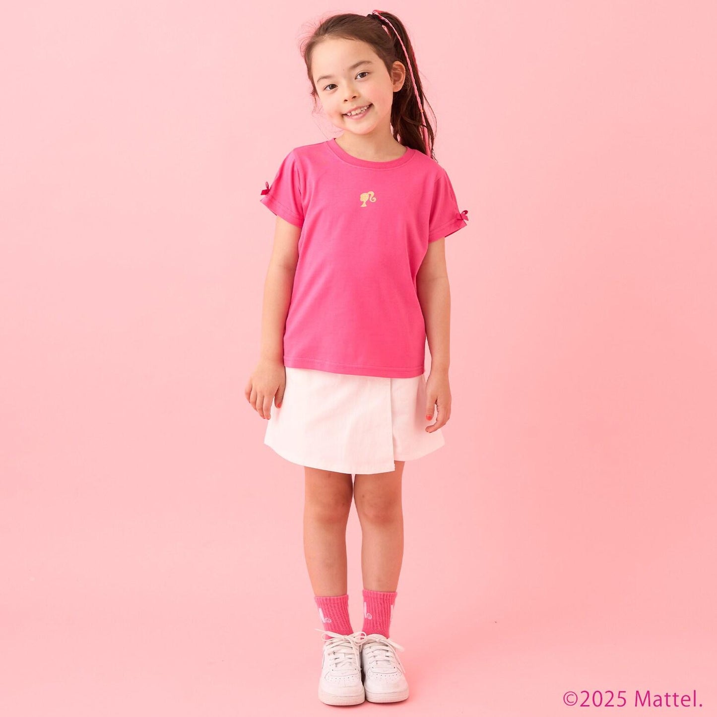 【Barbie】袖褶T恤