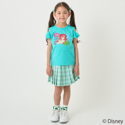 防汙防潑水《迪士尼》公主蝴蝶結袖一字肩T恤