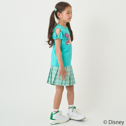 防汙防潑水《迪士尼》公主蝴蝶結袖一字肩T恤