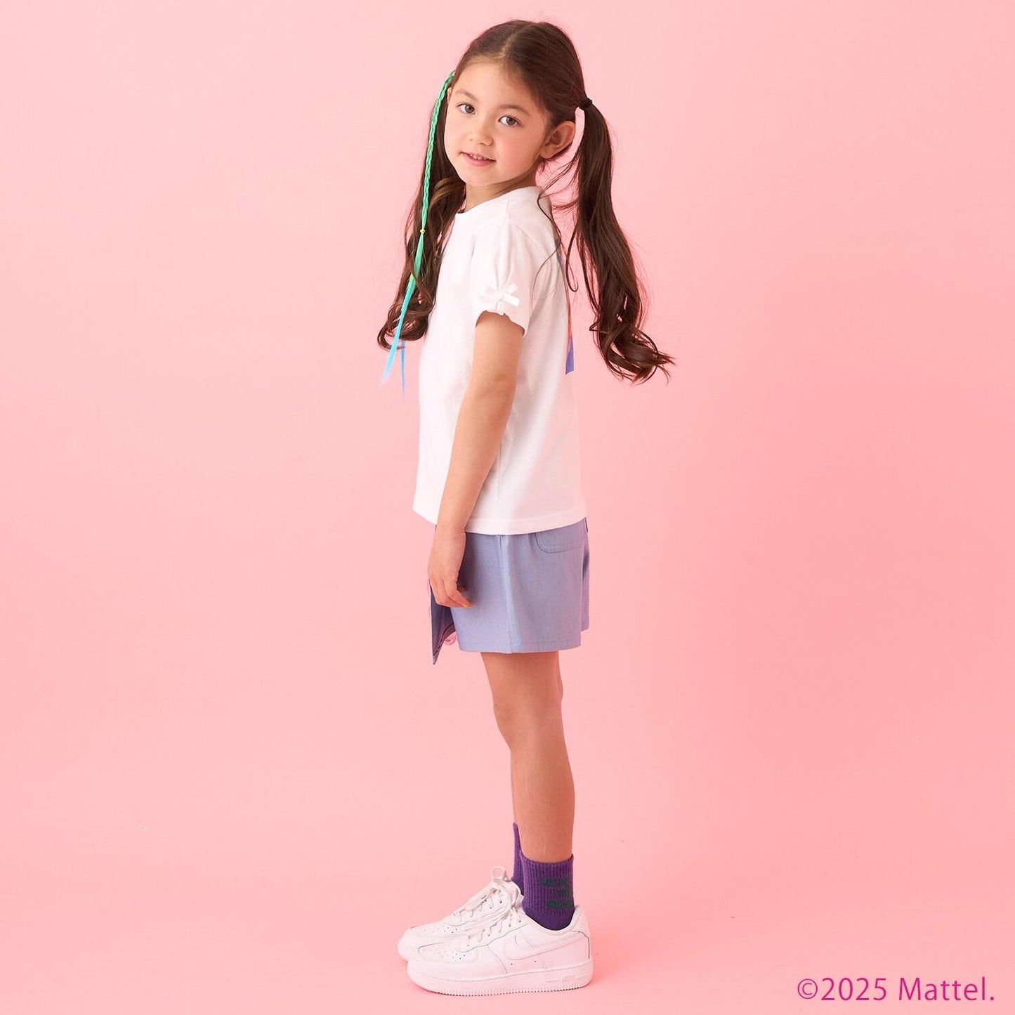 【Barbie】袖褶T恤