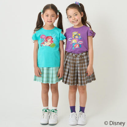 防汙防潑水《迪士尼》公主蝴蝶結袖一字肩T恤