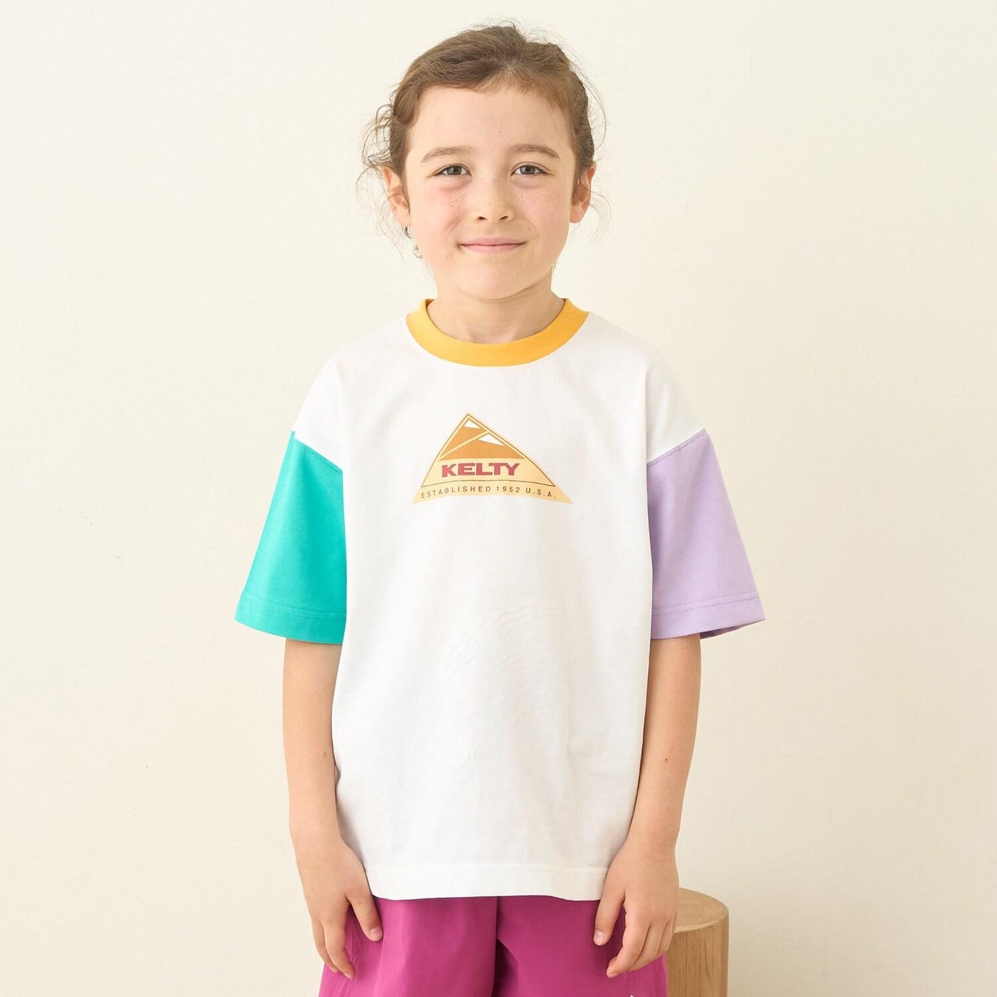 【接觸冷感】【KELTY】圖案拼接T恤