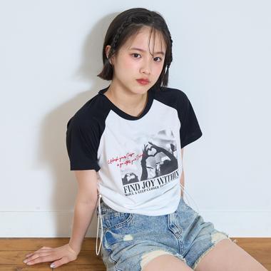 【LTXC】【吸水速幹/清爽】拼色插肩袖T恤