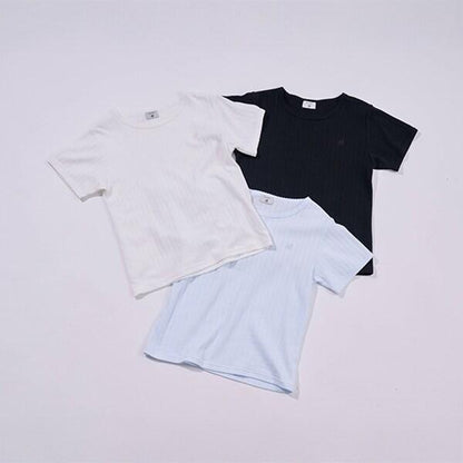 【AMI】鏤空花邊T恤