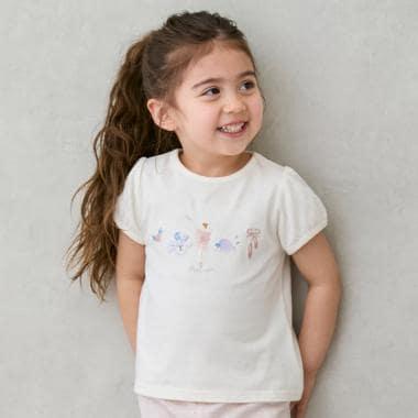 【接觸冷感】芭蕾元素T恤