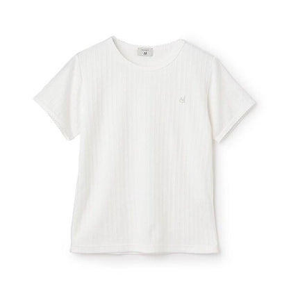 【AMI】鏤空花邊T恤