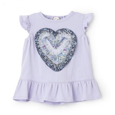 荷葉邊愛心無袖T恤