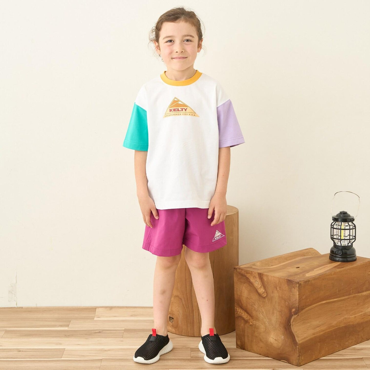 【接觸冷感】【KELTY】圖案拼接T恤