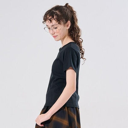 【AMI】鏤空花邊T恤