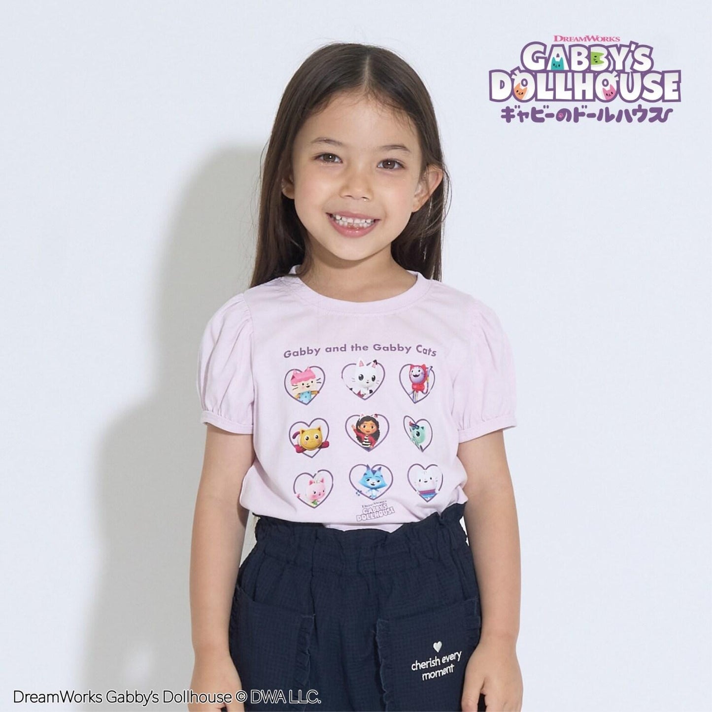 【Gabby’s Dollhouse】【軟棉】泡泡袖印花T恤