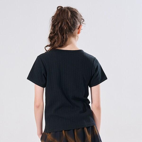 【AMI】鏤空花邊T恤