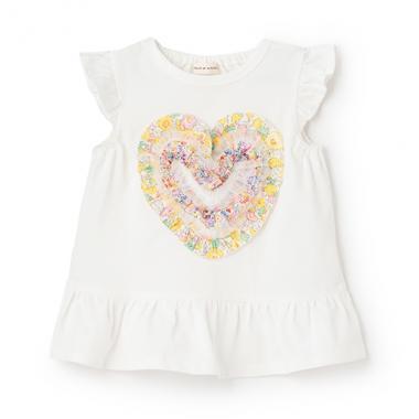 荷葉邊愛心無袖T恤