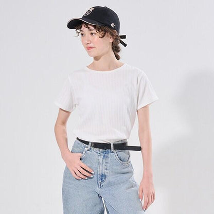 【AMI】鏤空花邊T恤