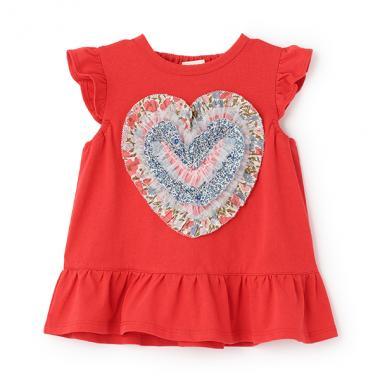 荷葉邊愛心無袖T恤