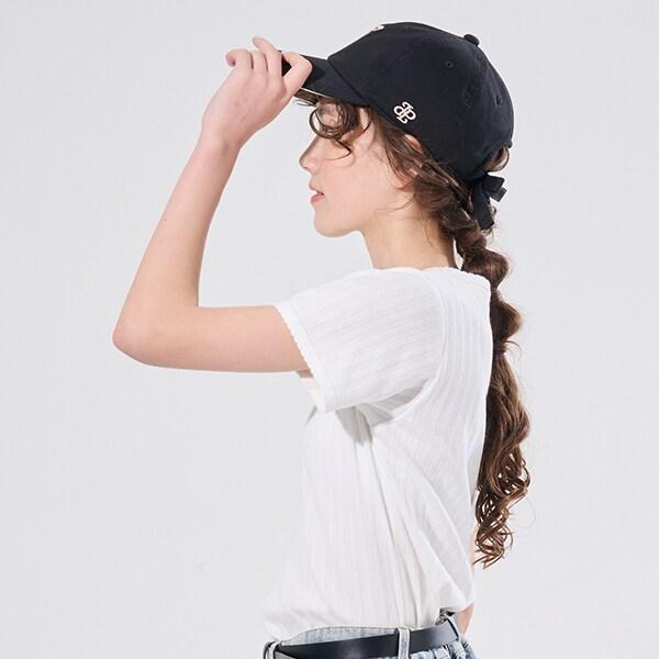 【AMI】鏤空花邊T恤