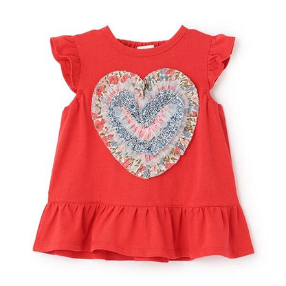 荷葉邊愛心無袖T恤