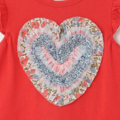 荷葉邊愛心無袖T恤