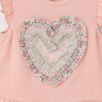 荷葉邊愛心無袖T恤