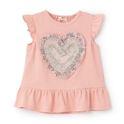 荷葉邊愛心無袖T恤