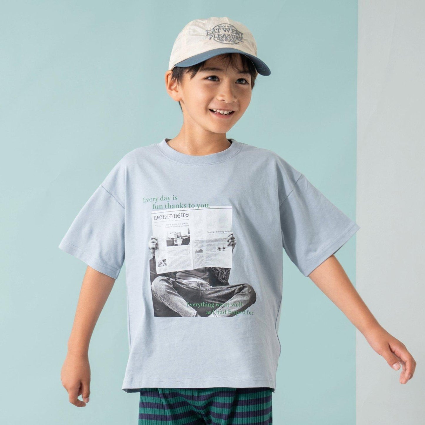 【純棉100%】【365D】【爸爸同款】兒童照片印花短袖T恤