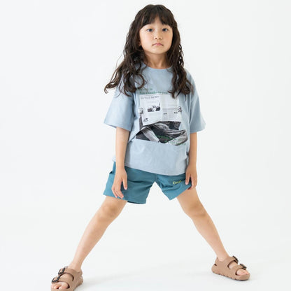 【純棉100%】【365D】【爸爸同款】兒童照片印花短袖T恤