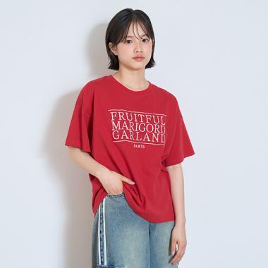 【GOODPRICE】【純棉100%】三段標語刺繡T恤