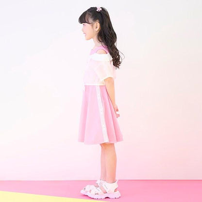 透視襯衫拼接連衣裙