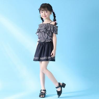 【SWIM】一字肩荷葉邊分體泳衣