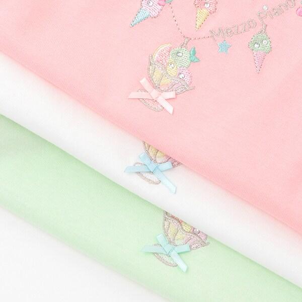 項鍊刺繡露肩兩穿短袖T恤