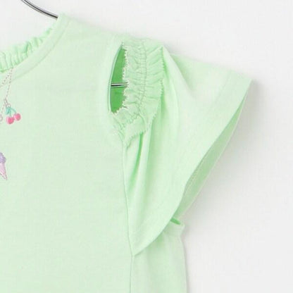 項鍊刺繡露肩兩穿短袖T恤