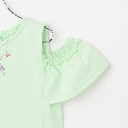 項鍊刺繡露肩兩穿短袖T恤