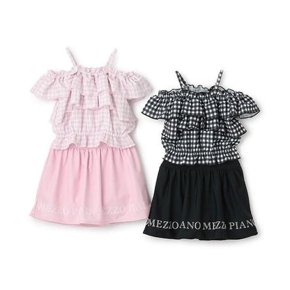 【SWIM】一字肩荷葉邊分體泳衣