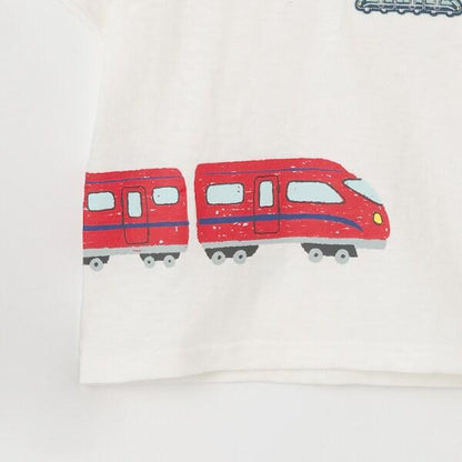 電車印花竹節棉短袖T恤