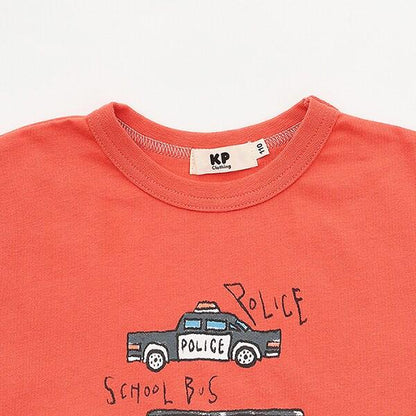 工程車輛印花短袖T恤